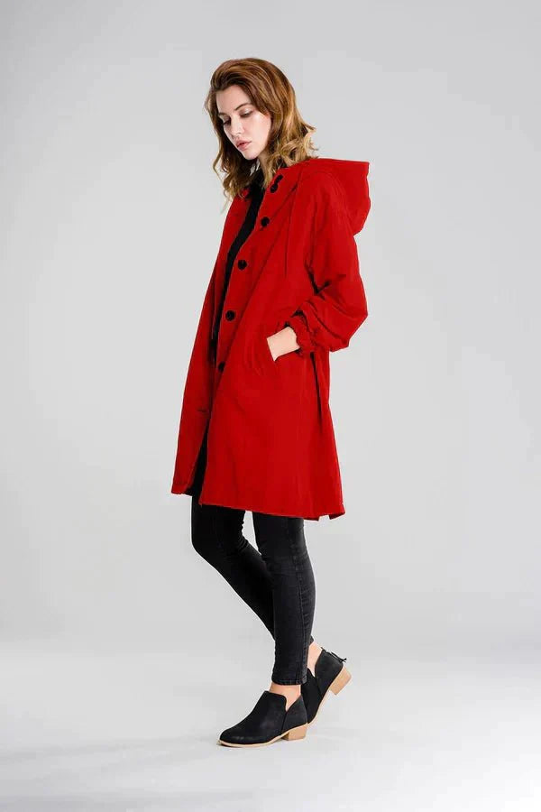 Hooded Button Coat