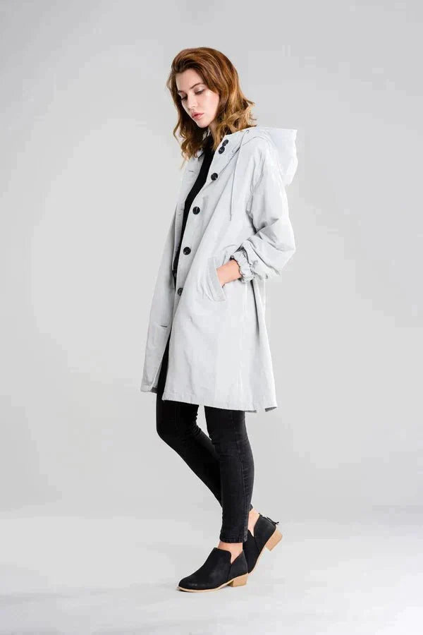 Hooded Button Coat