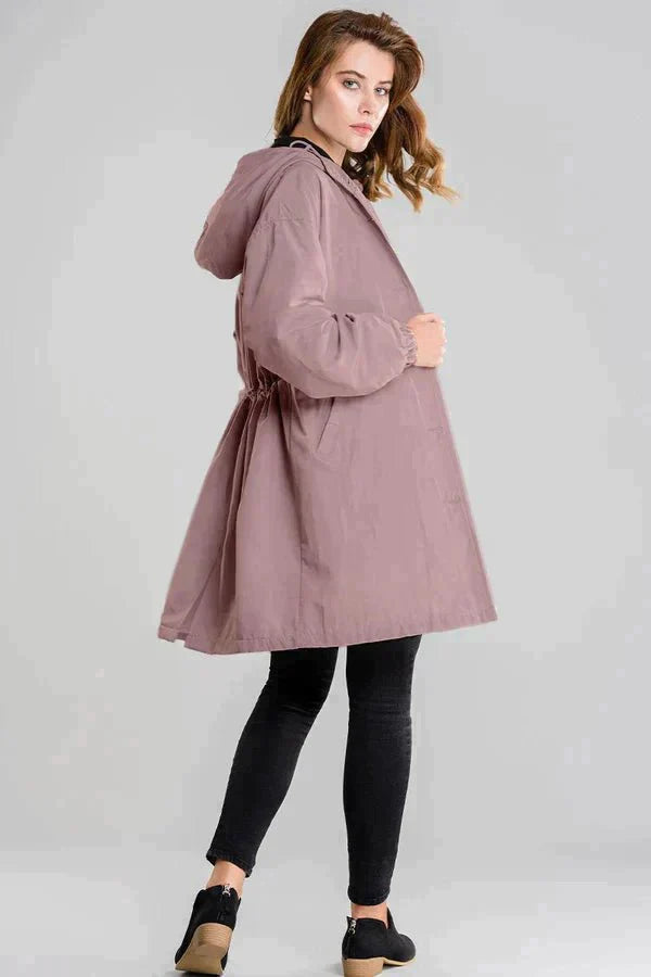 Hooded Button Coat