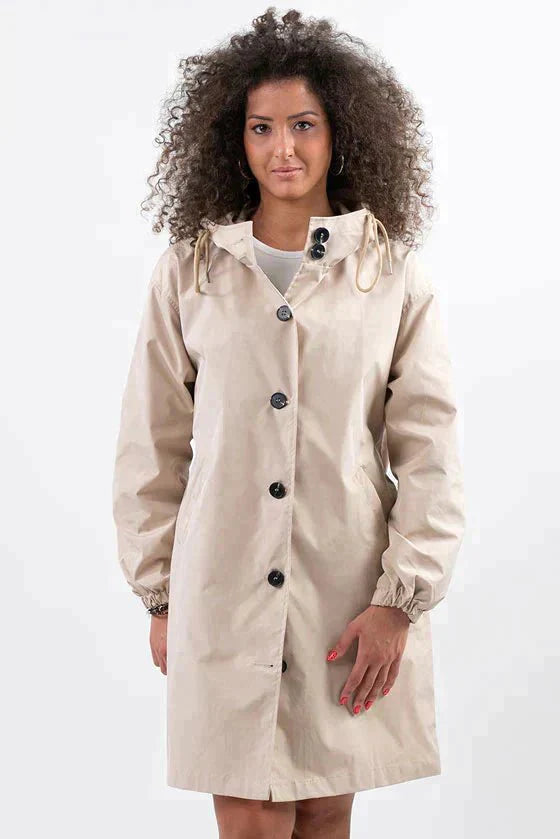 Hooded Button Coat