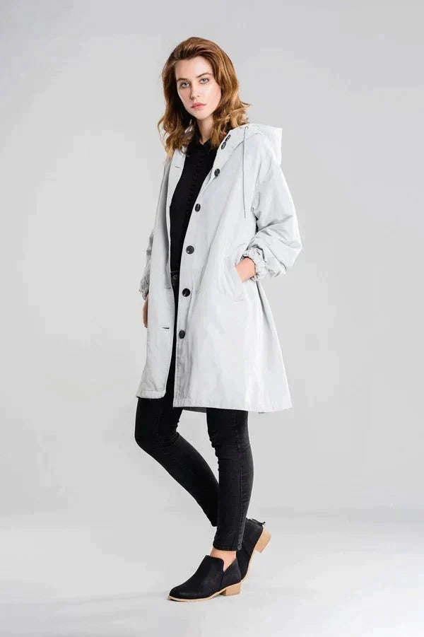 Hooded Button Coat