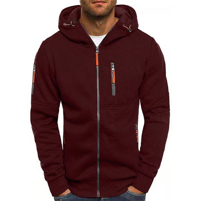 Men's hooded cardigan jacket