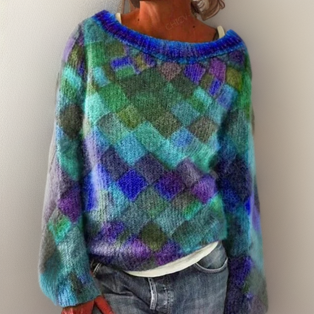 Azalea™ - Oversized Argyle Sweater