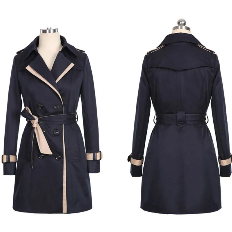 Kari™ - Elegant Double-Breasted Trench Coat