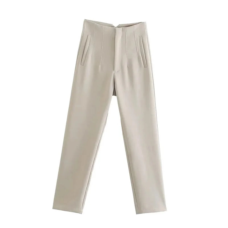 Claude™ - Elegant High-Waisted Trousers