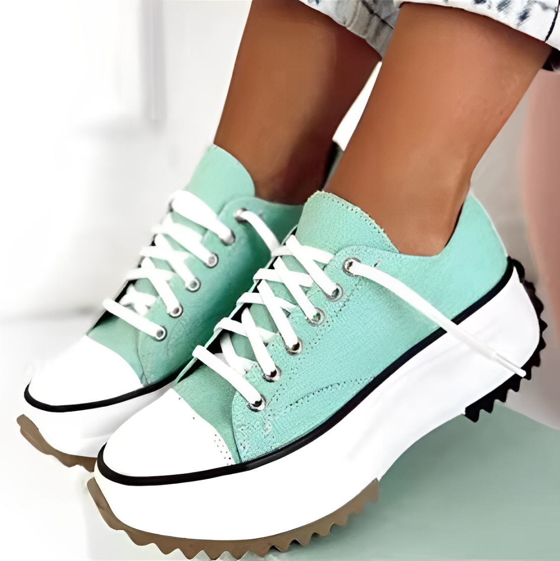 Chunky canvas platform sneaker