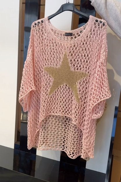 Lianne™ - Elegant Knitted Star-Print Top