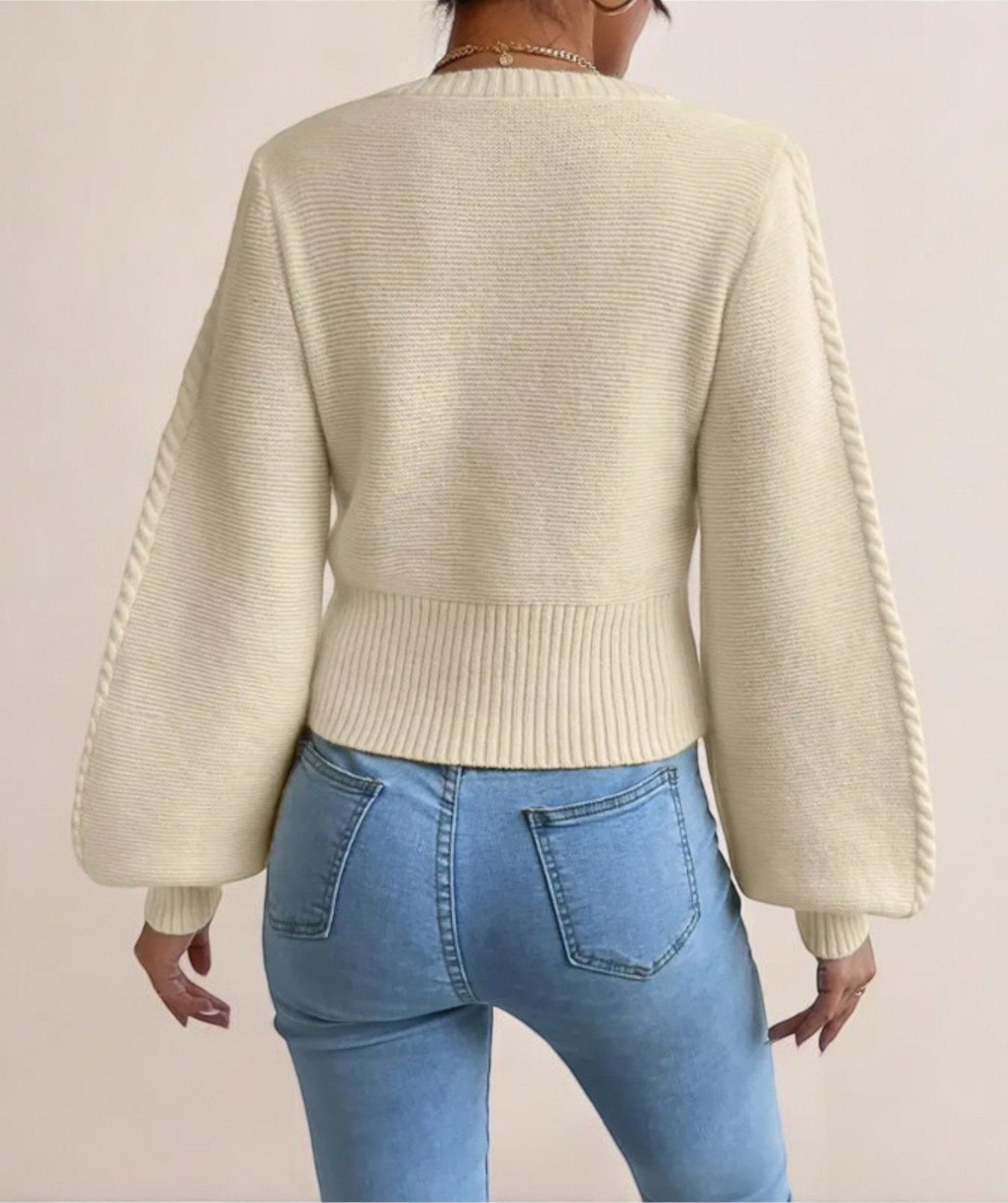 Knitted Square-Neck Sweater