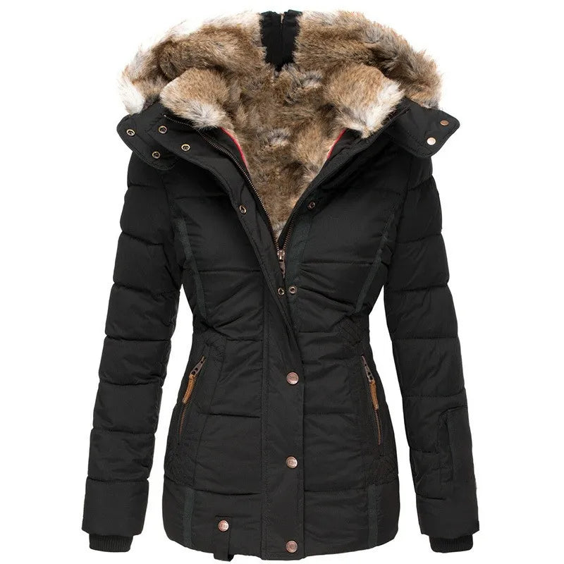 Carla - Comfortable, warm winter fur coat for women