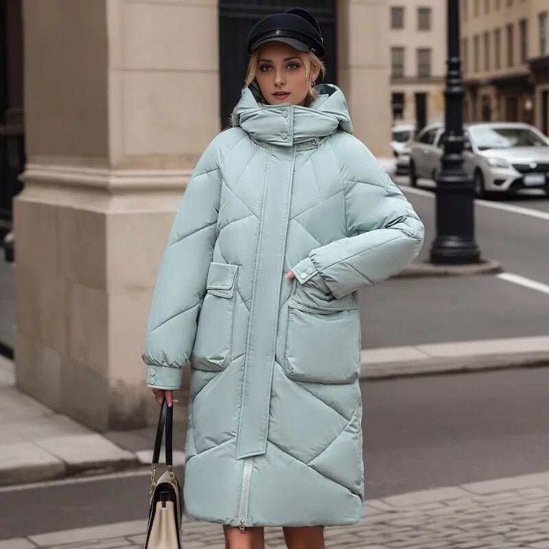 Long Quilted Puffer Coat