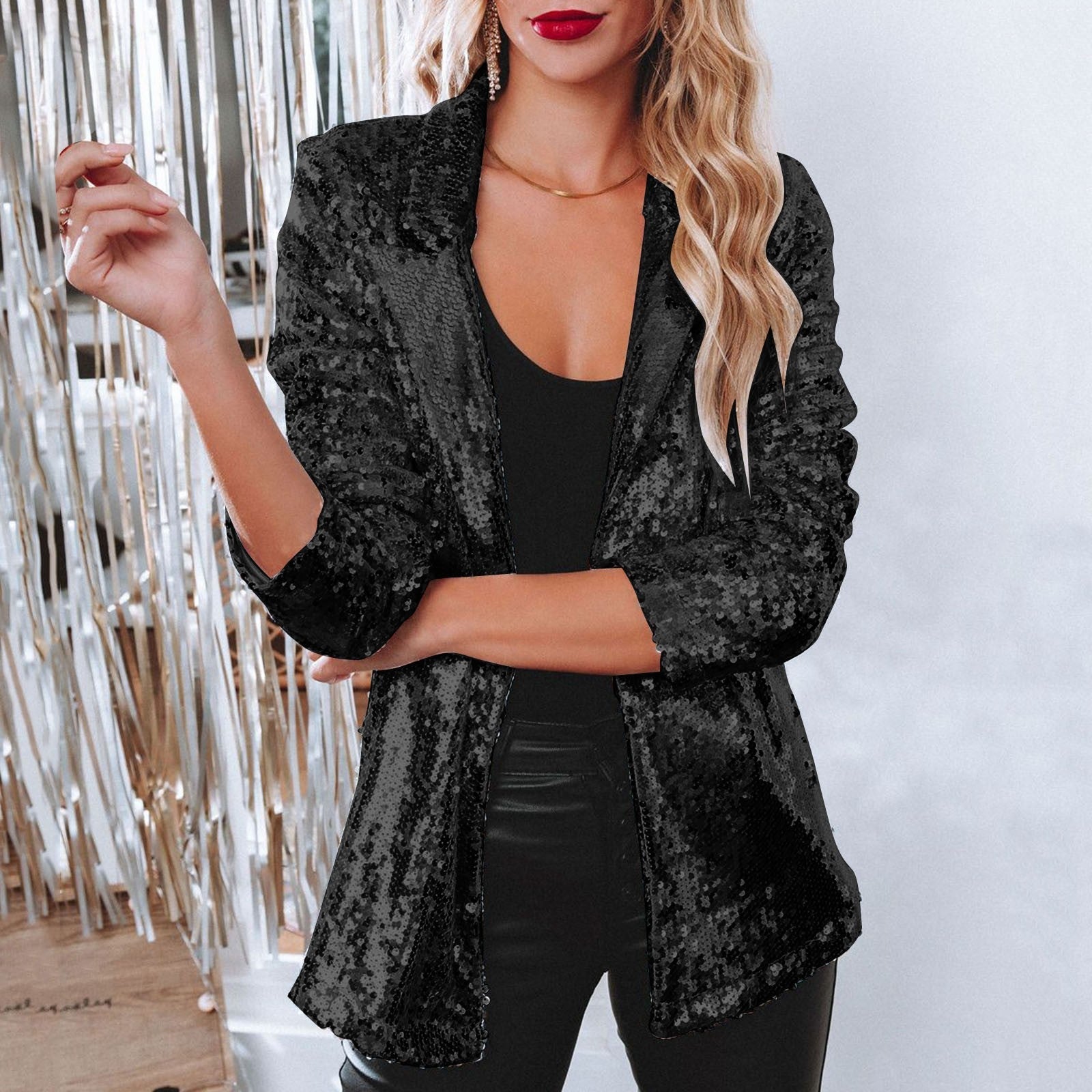 Blazer with sequins