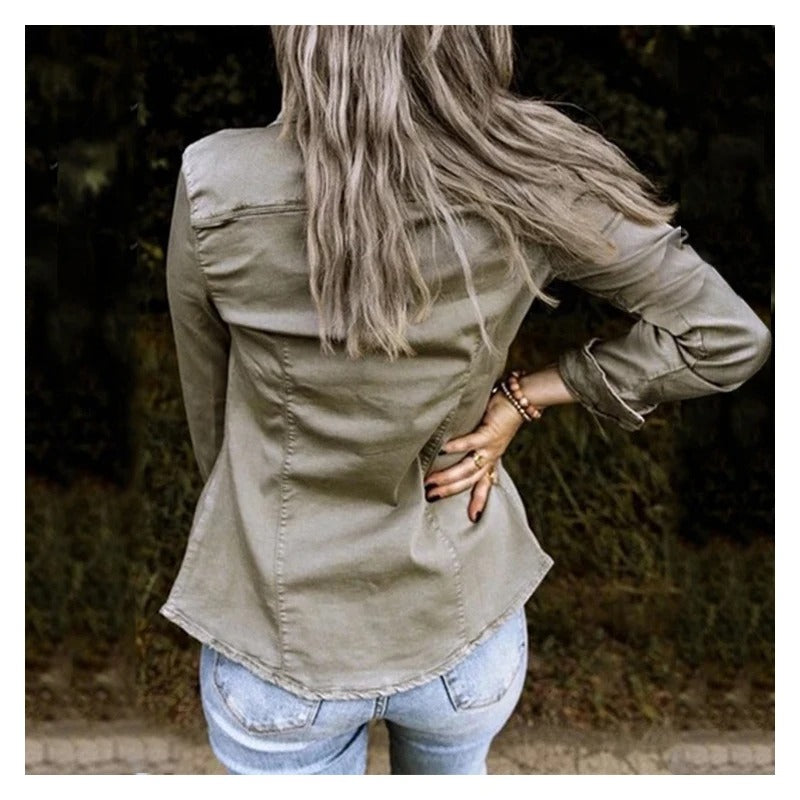 Jasmine - casual breathable denim jacket