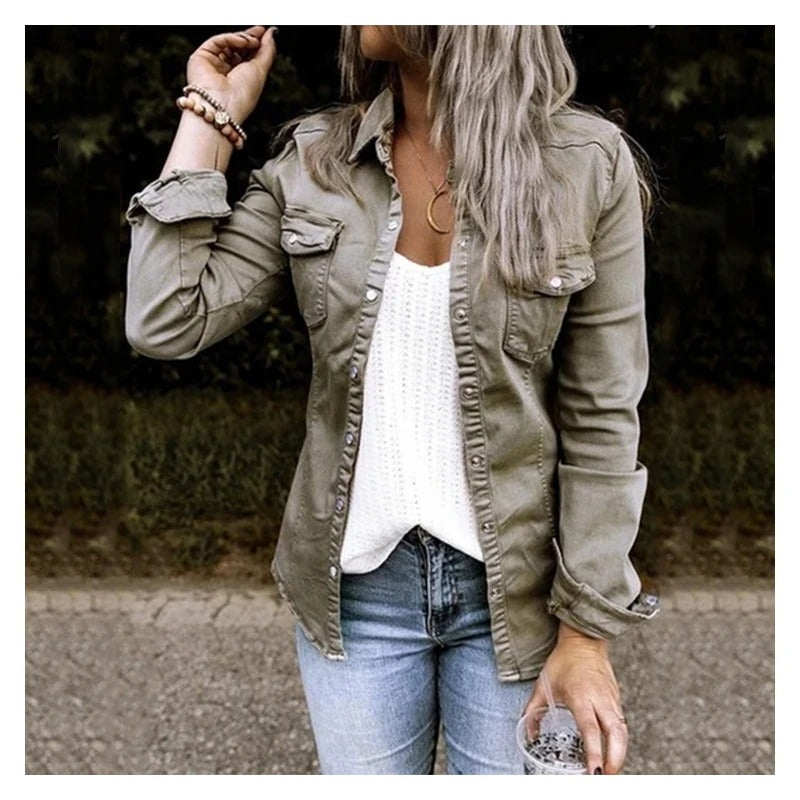 Oversized denim coat