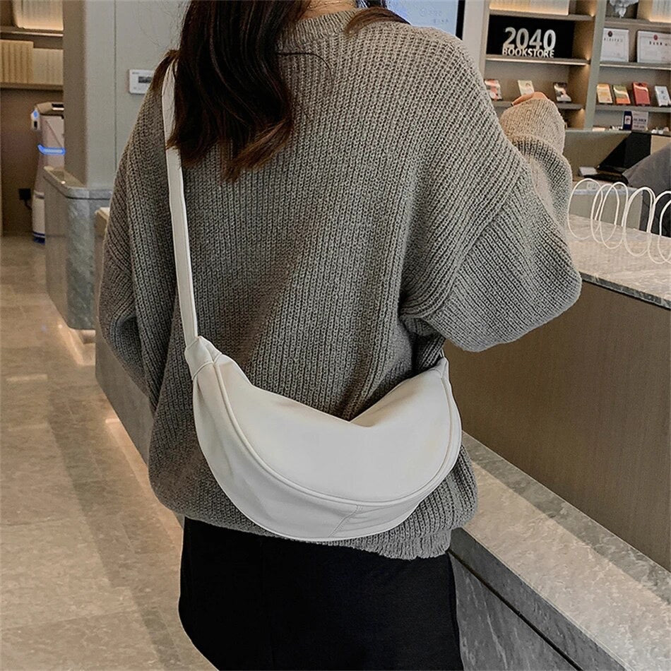 Minimalist Black Hobo Bag