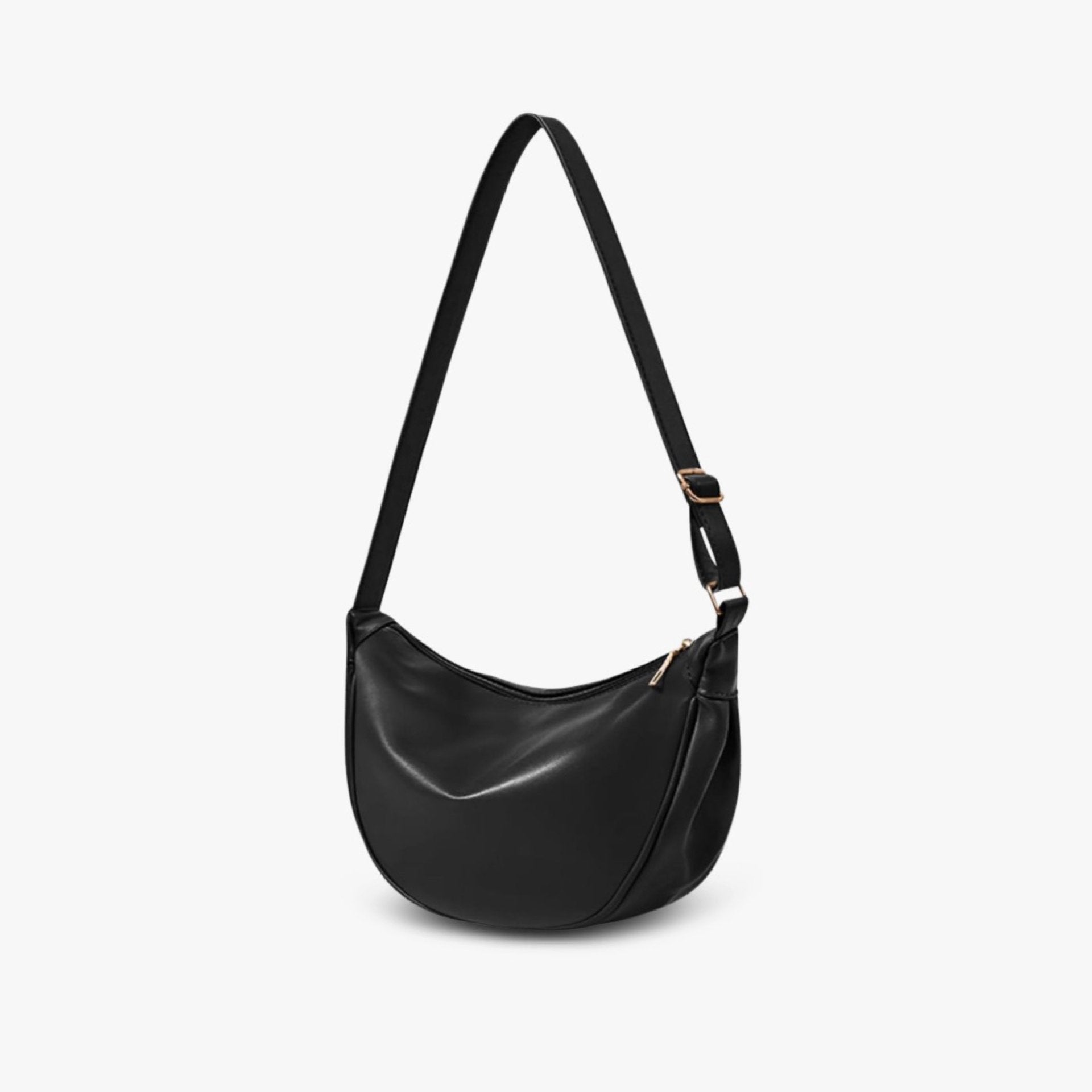 Minimalist Black Hobo Bag