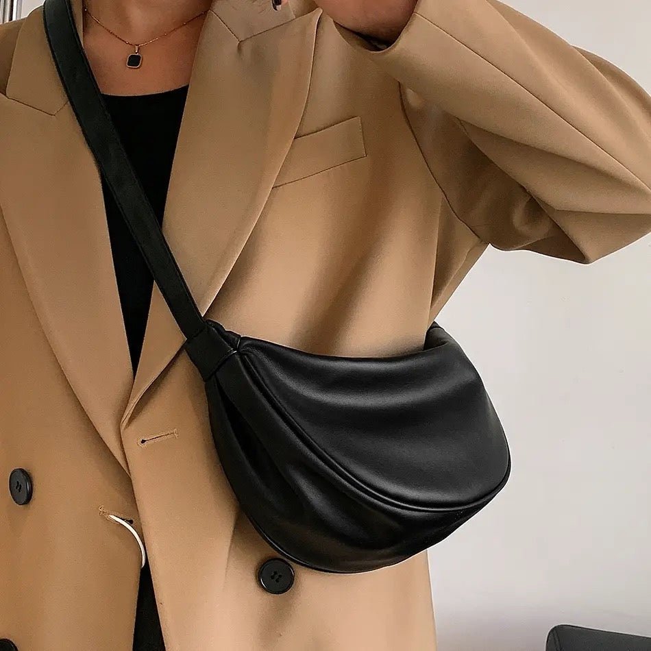 Minimalist Black Hobo Bag