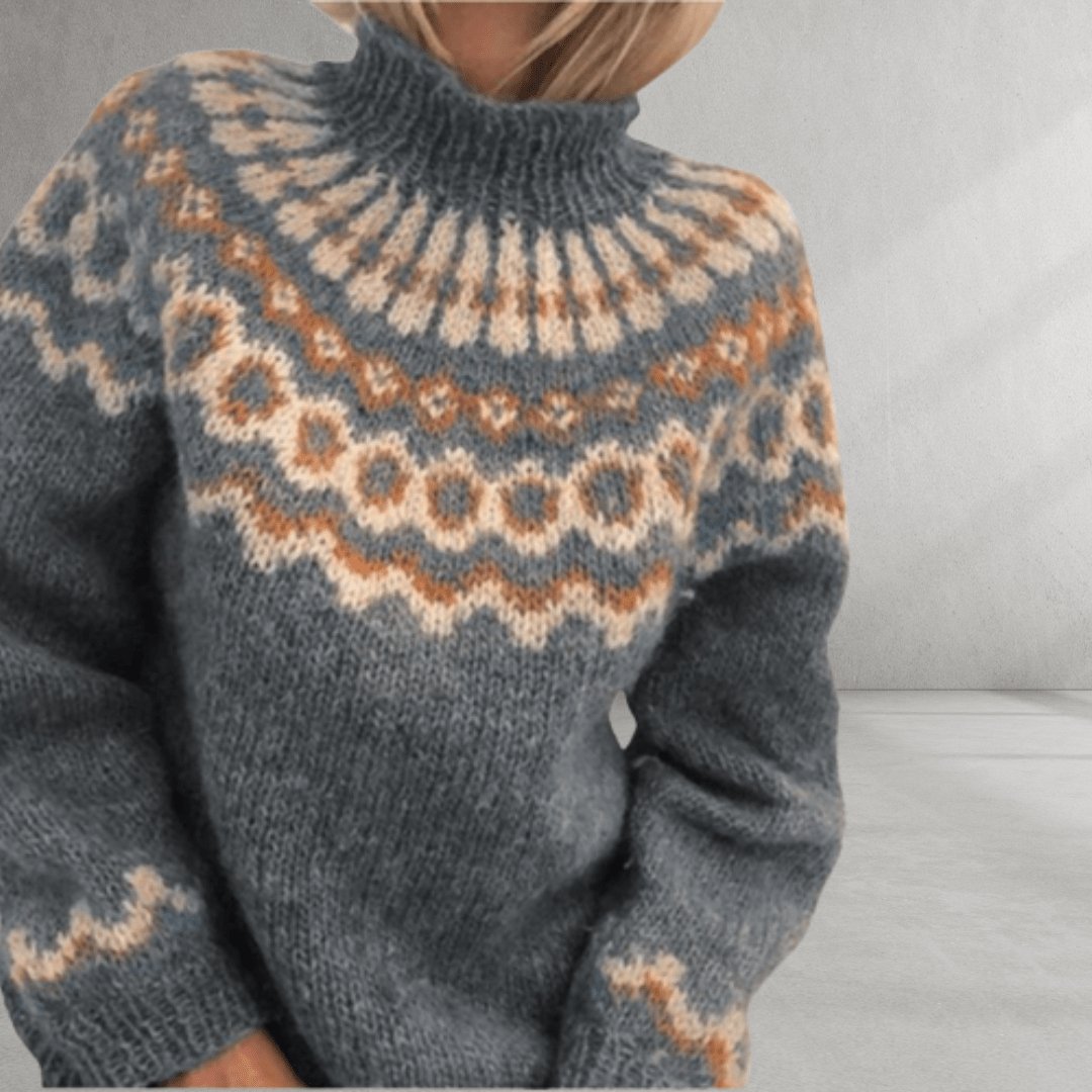 Nordic Knit Pattern Sweater