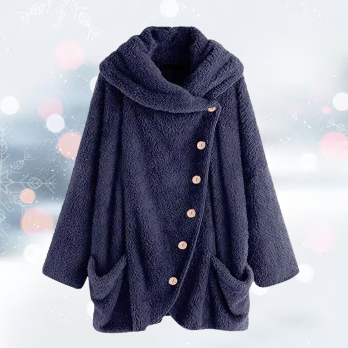 Oversized Buttoned Wool Coat