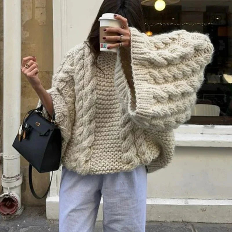 Oversized Cable-Knit Sweater