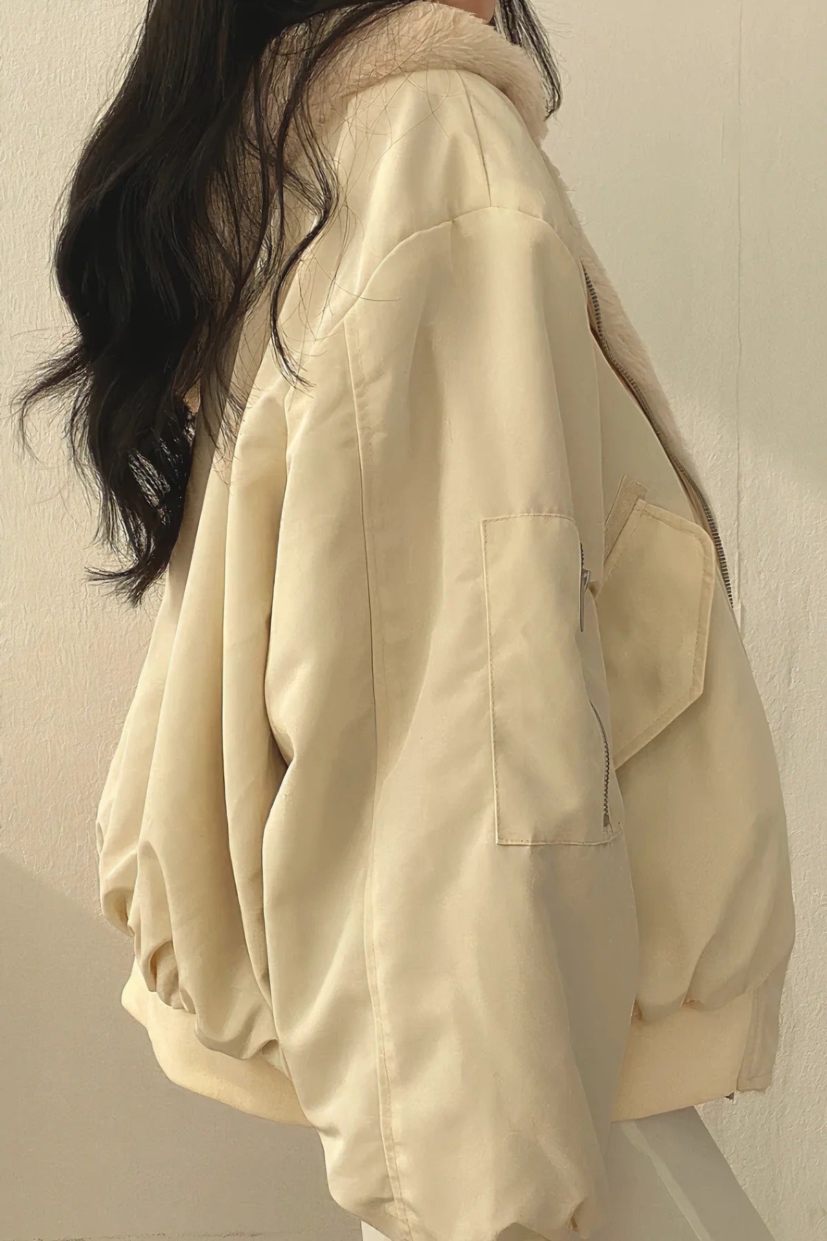 Oversized Fleece Lined Jacket