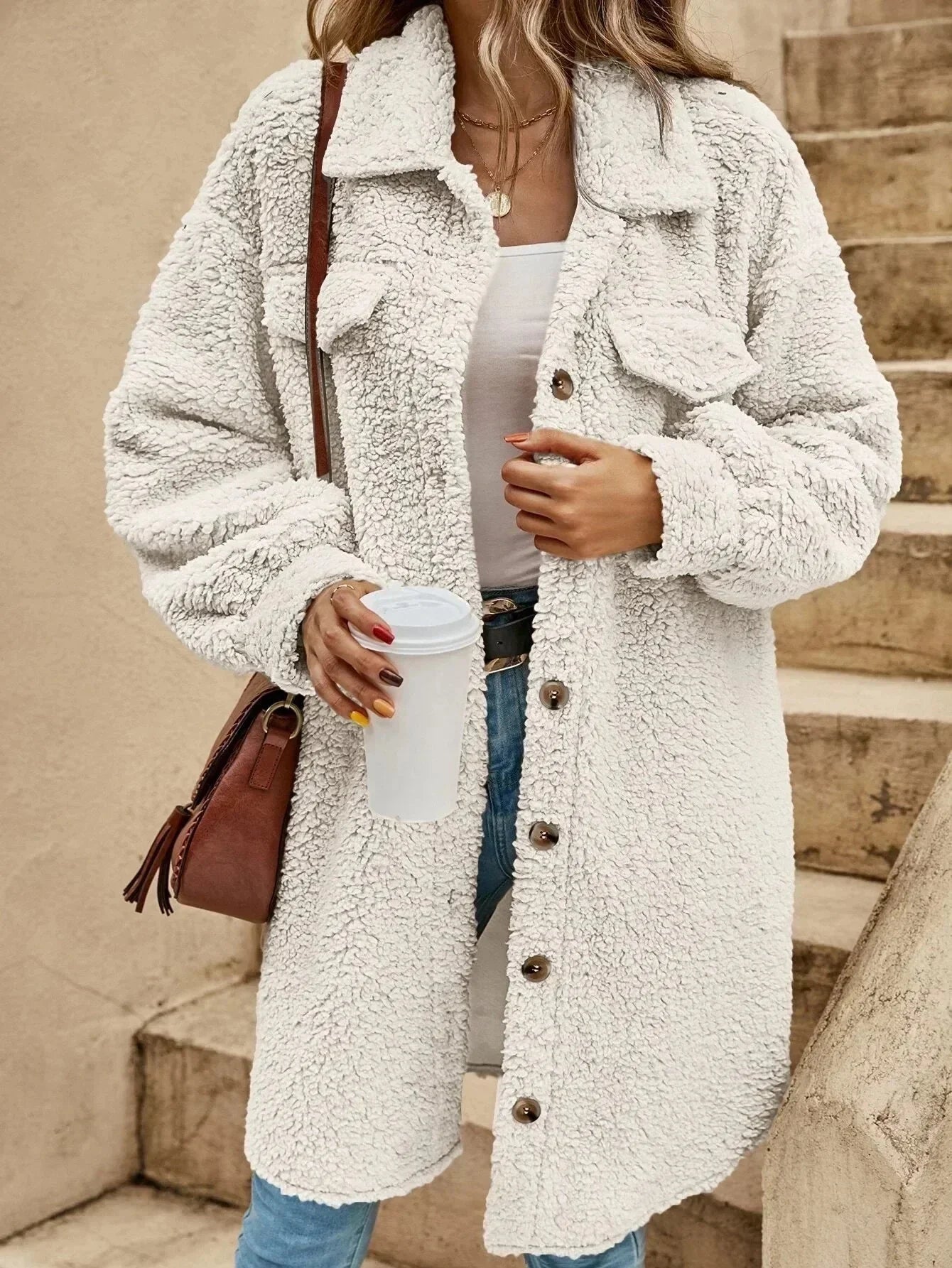 Oversized Sherpa Coat