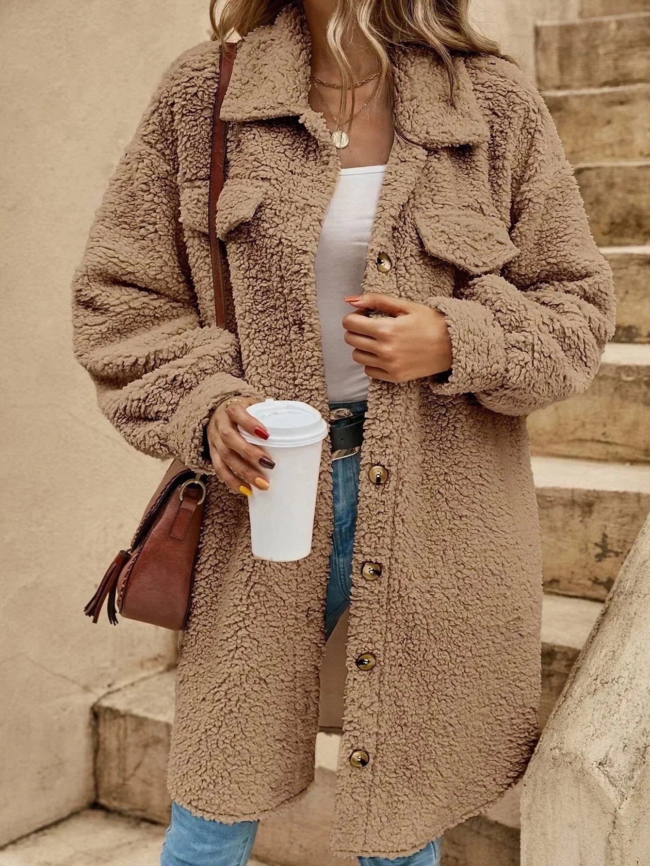 Oversized Sherpa Coat