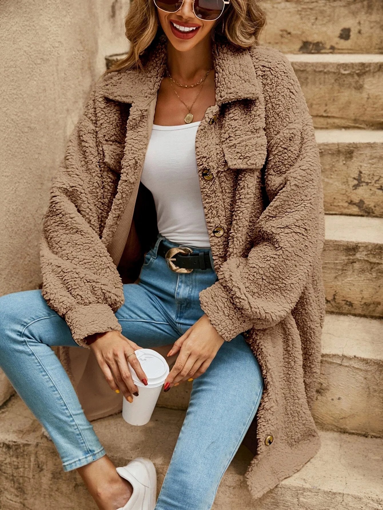 Oversized Teddy Coat