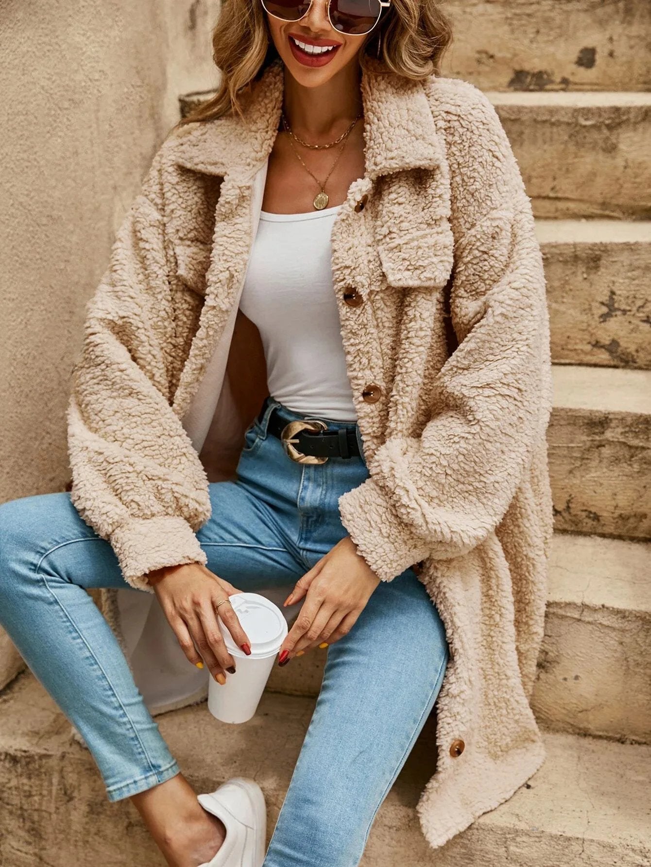 Oversized Teddy Coat