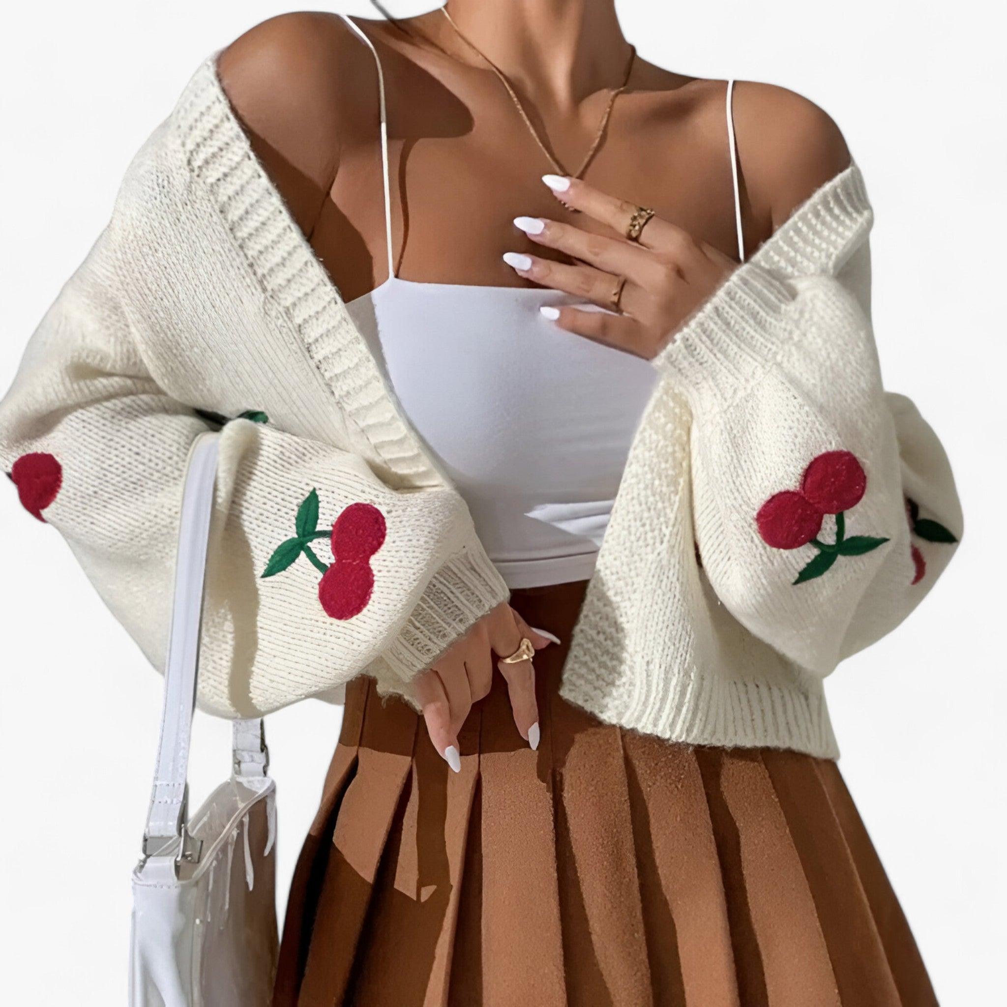 Embroidered Knitted Cardigan