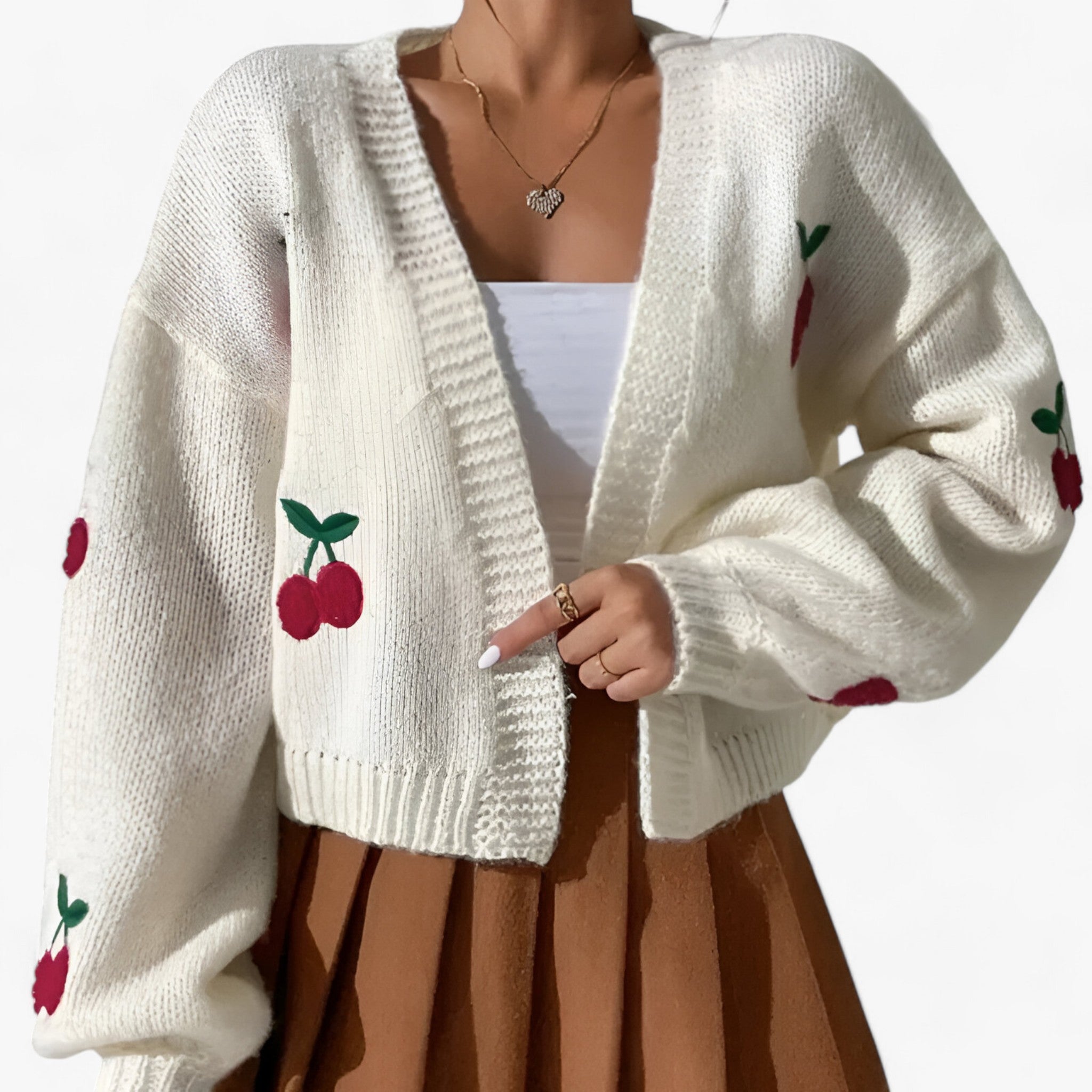 Embroidered Knitted Cardigan