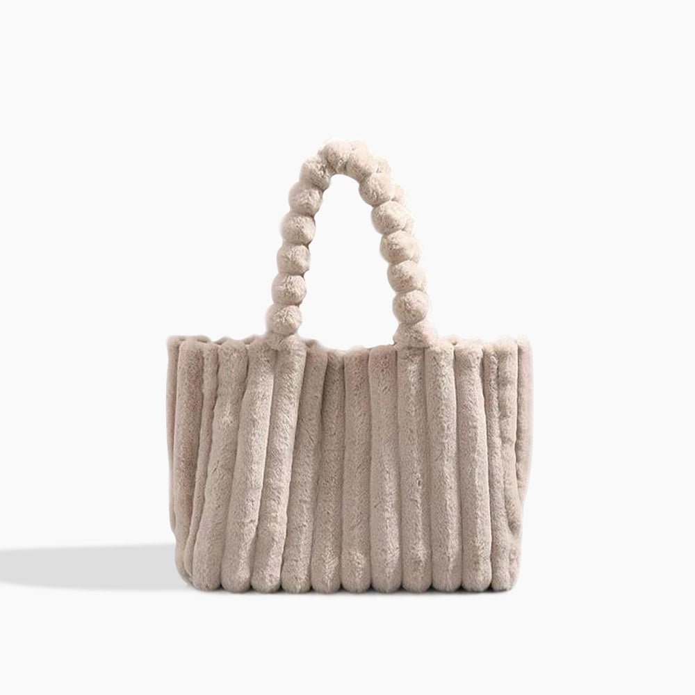 Plush Textured Faux Fur Handbag – Soft Winter Tote