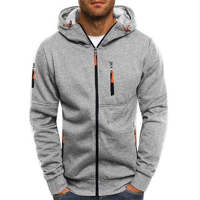 Men's hooded cardigan jacket