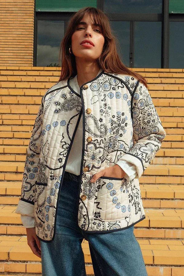 Vintage jacket with floral print