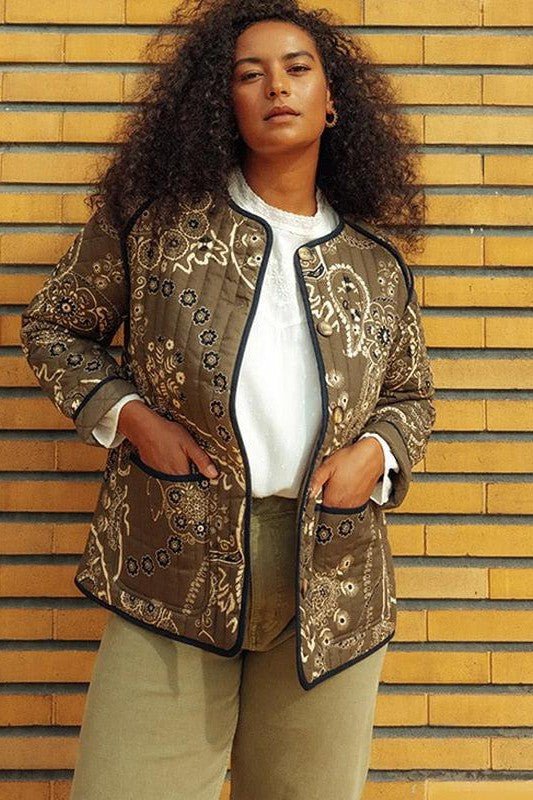 Vintage jacket with floral print