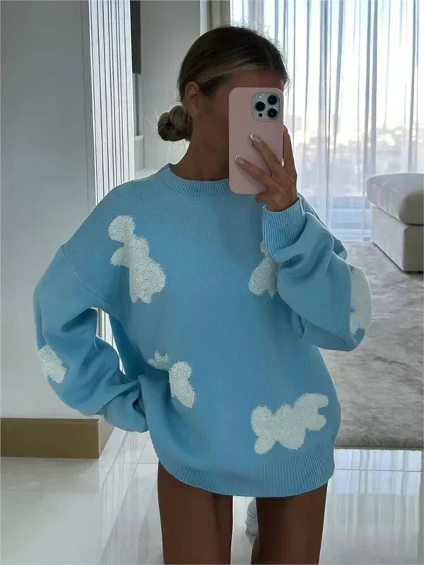 Retro soft pullover for women