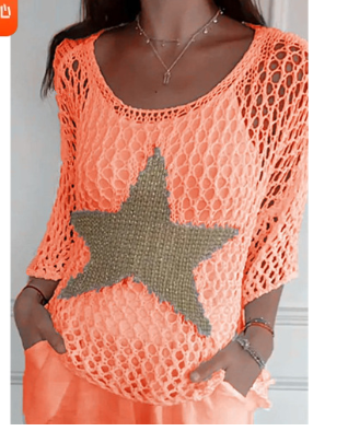 Lianne™ - Elegant Knitted Star-Print Top