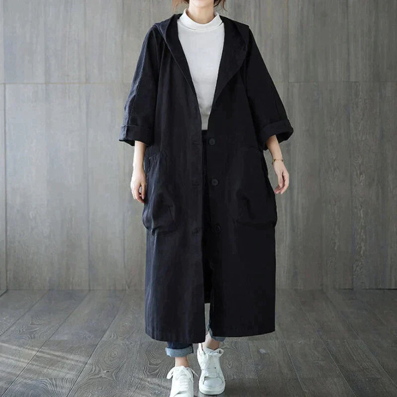 Oversized trench coat for women