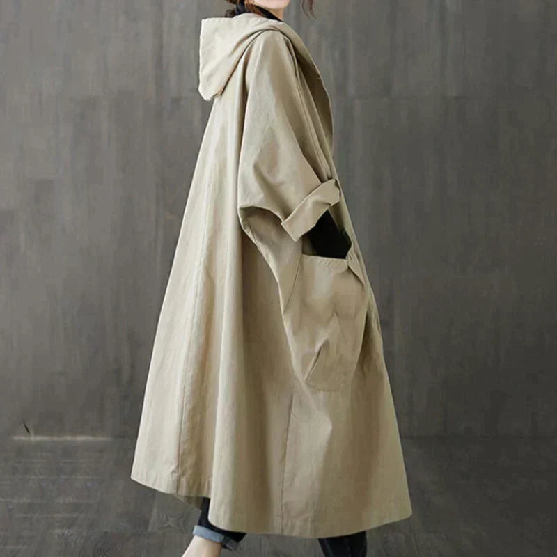 Oversized trench coat for women