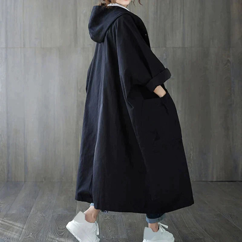 Oversized trench coat for women