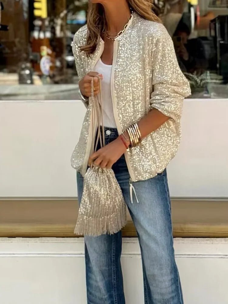 Sequin Long Sleeved Cardigan