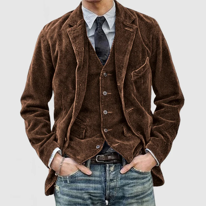 Corduroy lapel jacket