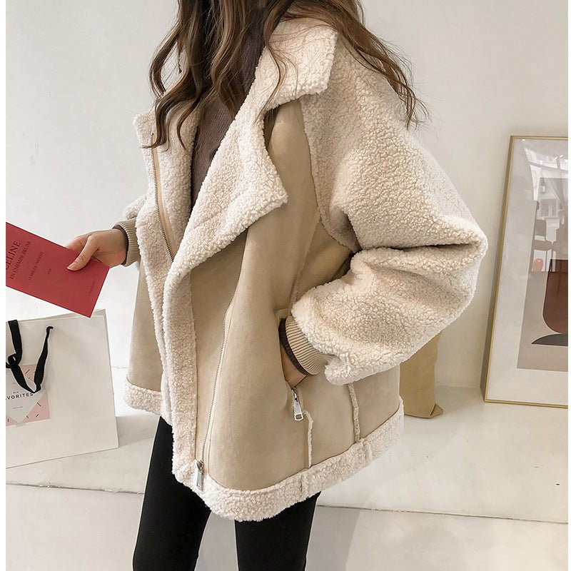 Shearling Zip-Up Jacket