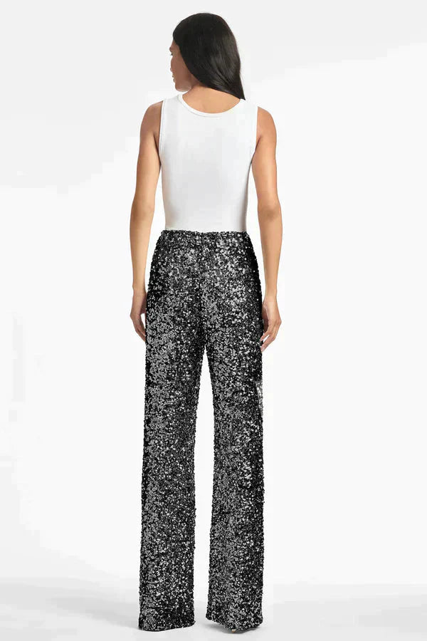 Straight Fit Sequin Pants