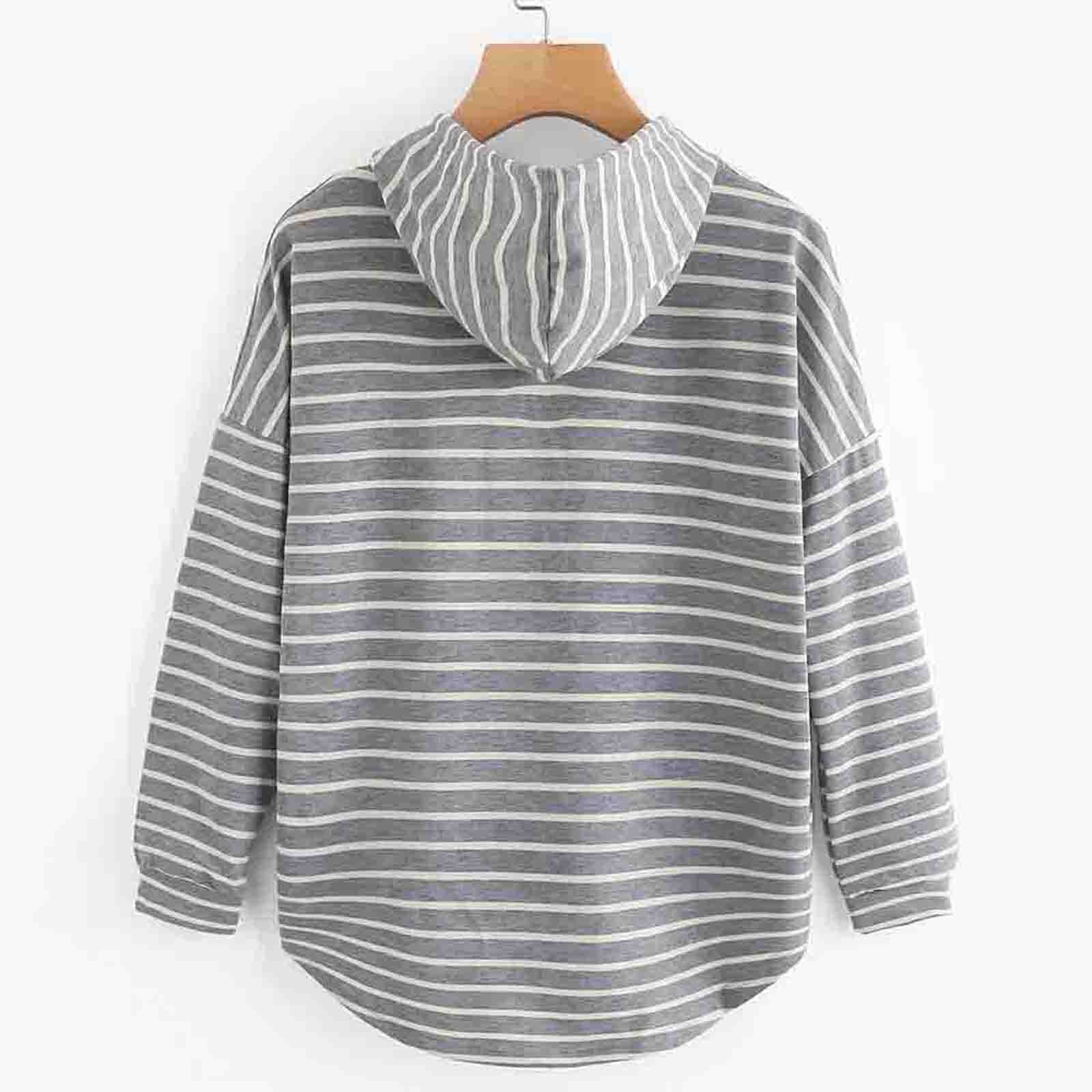 Striped Casual Hoodie