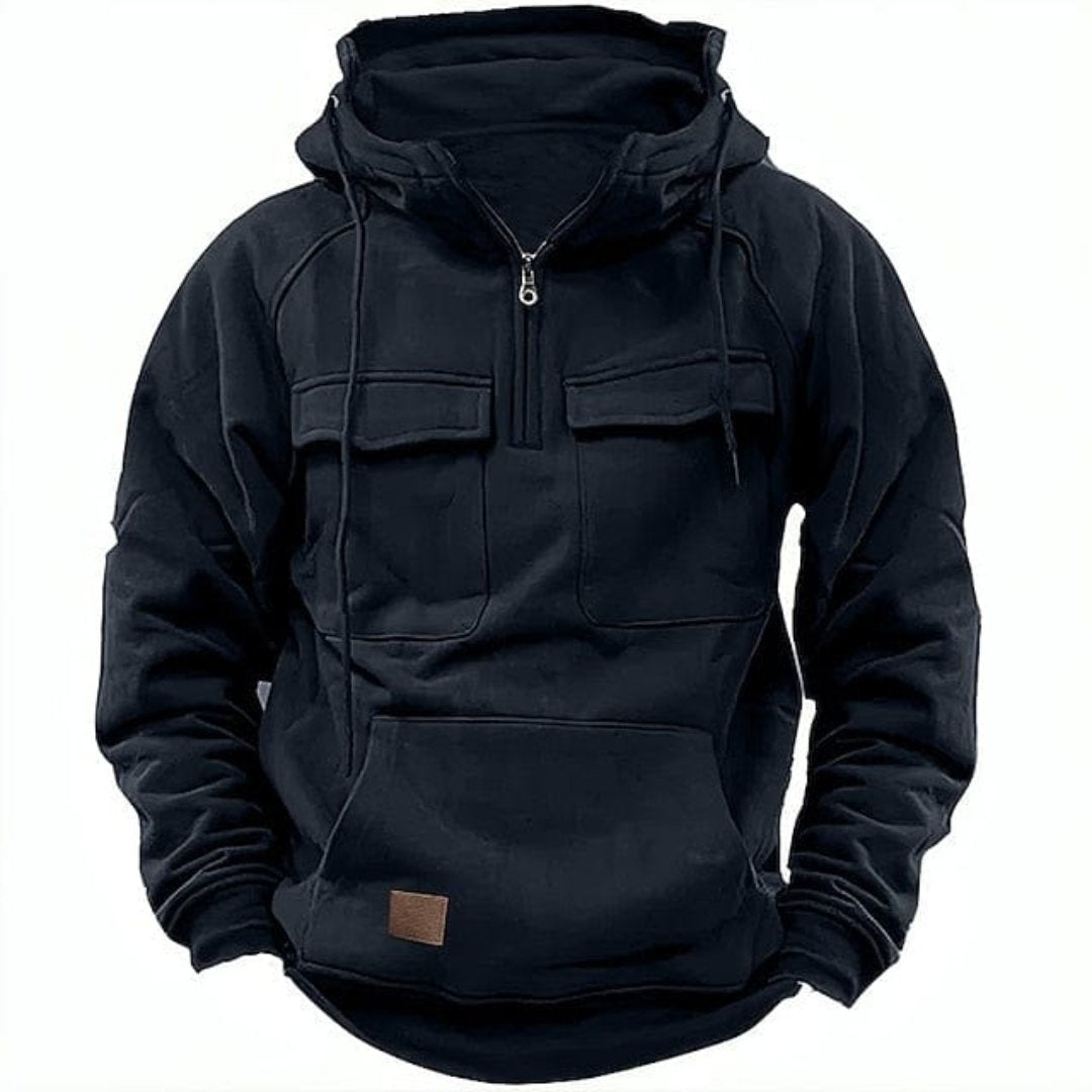 Conor | Warm Winter Half Zipper Hoodie for Men