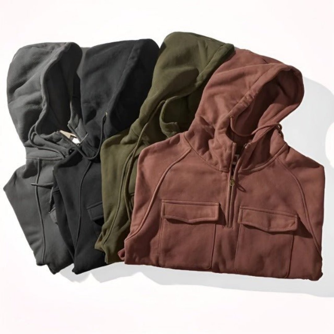 Conor | Warm Winter Half Zipper Hoodie for Men