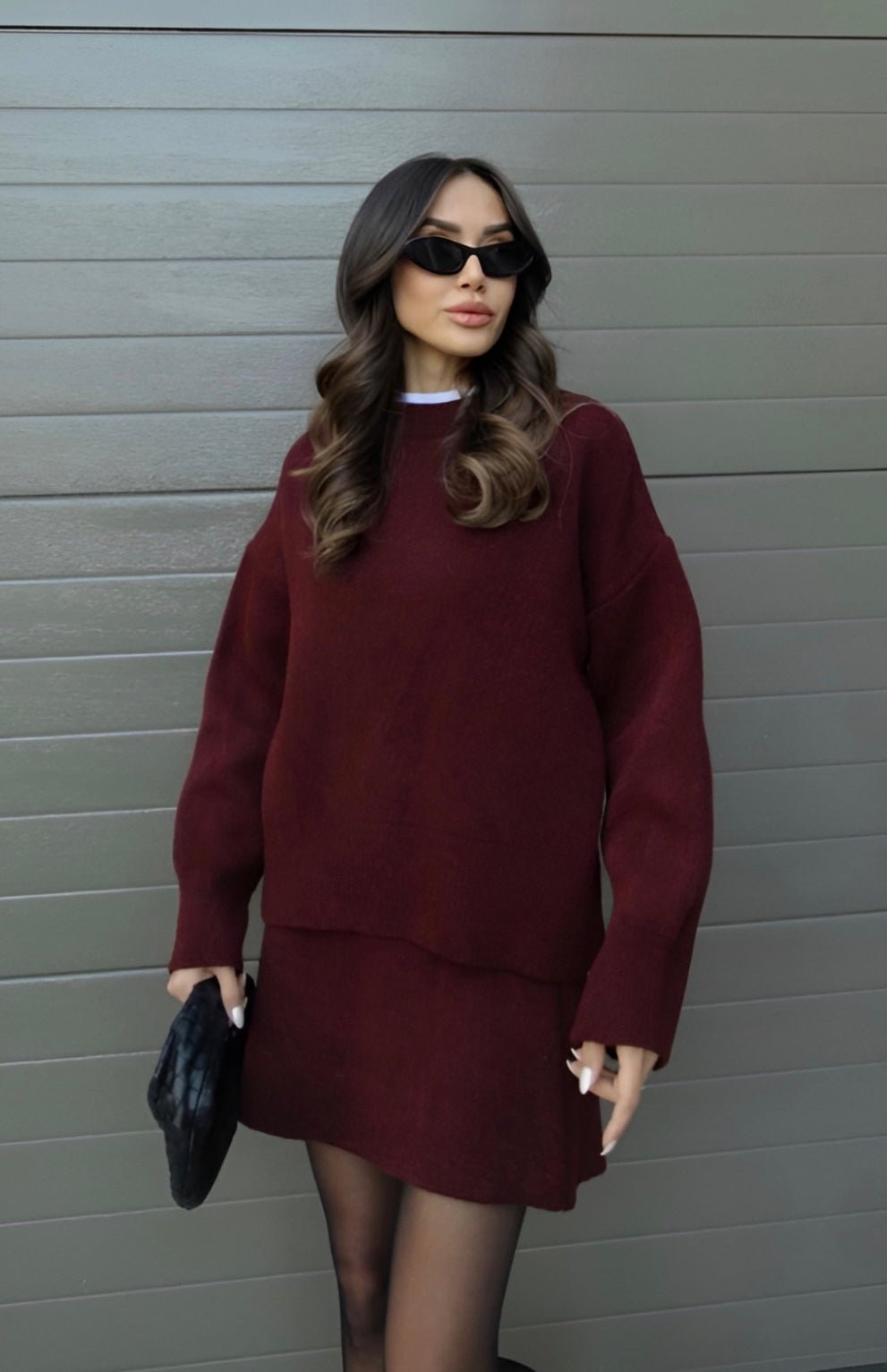 Sweater and Skirt Set