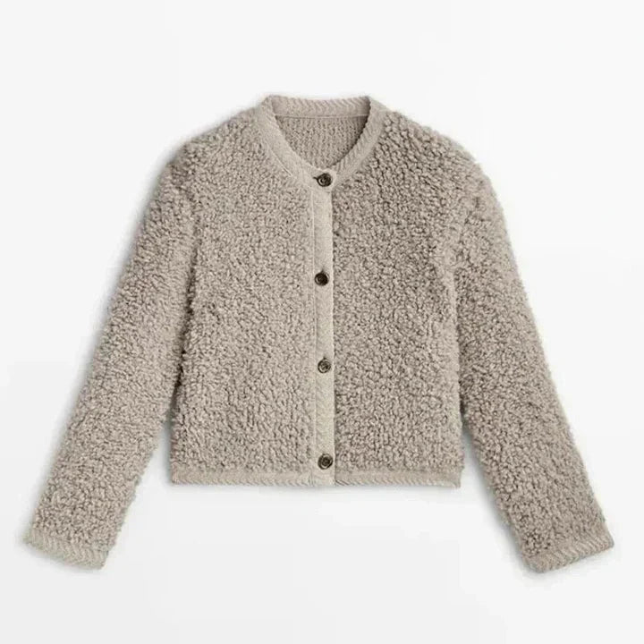 Textured Sherpa Cardigan