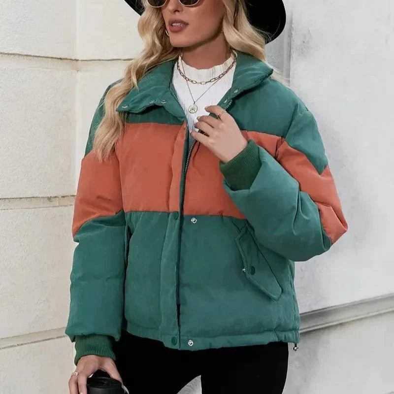 Two-Tone Puffer Jacket