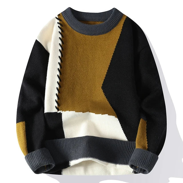 Nancy™ - Cotton Jumper with Crew Neck and Patches